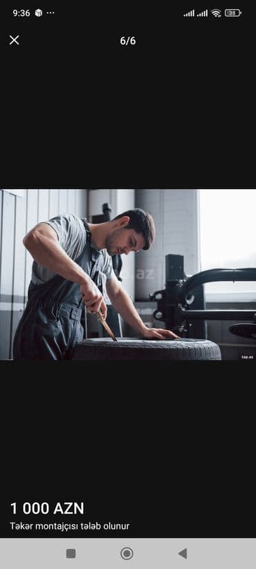 bolt taksi park: Vakansiya: Təkər montajçısı İşin təsviri: - Minik və yüngül yük — 1