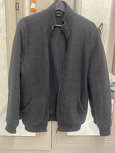 jaketler kisi ucun: Massimo Dutti kişi kardiqanı/jaketi - Rəng: tünd boz (antrasit) - — 2