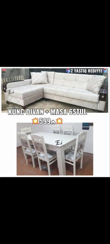 divan ölçüsü: Yeni, Künc divan, Qonaq otağı üçün, Açılmayan, Türkiyə — 11