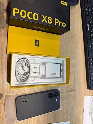tekno spark 20: Poco X8 Pro, 512 GB, rəng - Qara, Simsiz şarj — 2