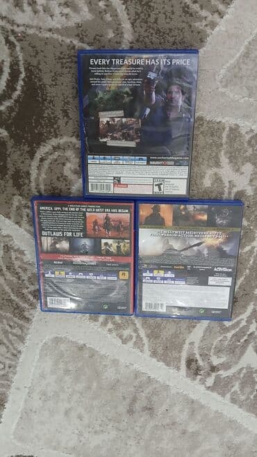 noutbuk islenmis: Call of duty WW2 = 35 man Uncharted 4 = 30 man Red dead redemption = — 2