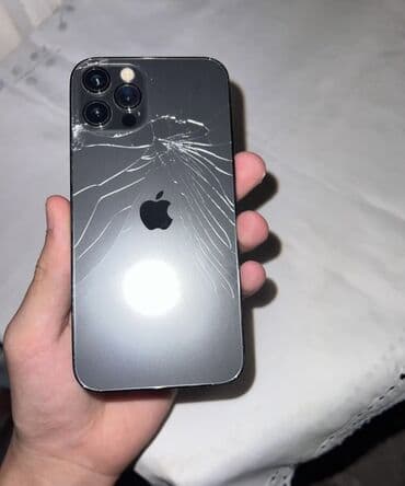 ucuz və keyfiyyətli telefonlar: IPhone 12 Pro Max, 128 GB, Space Gray, Qırıq — 1
