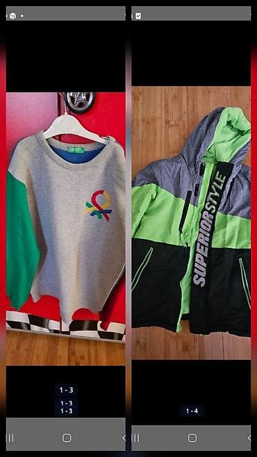 Uşaqlar üçün geyim dəsti 1) United Colors of Benetton sweatshirt: -