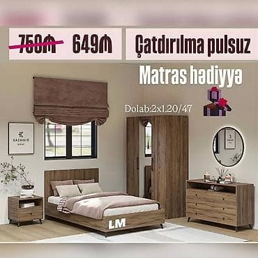 termo ucuz: Yataq otagi dəsti Sifarişlə və yeni Qiymət : 649₼ Dəstə daxildir — 1