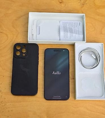 iphone x kabro: IPhone 15 Pro Max, 512 GB, Blue Titanium, Barmaq izi, Simsiz şarj, Face ID — 2