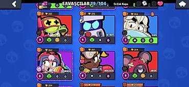 Brawl Stars oyun hesabı – geniş döyüşçü kolleksiyası Xüsusiyyətlər: - — 6