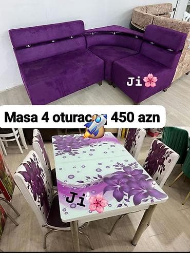 Künc divan və masa desti