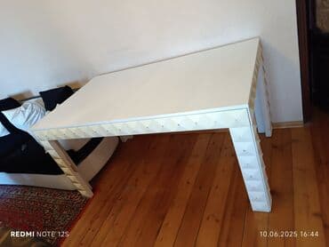 стол на колесиках: Кухонный стол, Б/у, Раскладной, Прямоугольный стол — 3