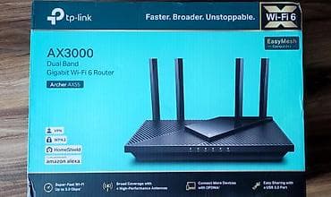 bakcell wifi modem: TP-Link Archer AX55 (AX3000) – Dual Band Gigabit Wi‑Fi 6 router — 3