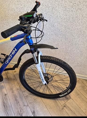 velosiped trinx: Qremin dağ velosipedi - Rəng: mavi-göy çərçivə, ağ ön amortizator — 3