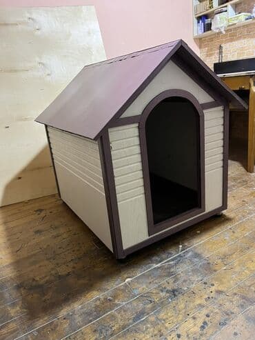 i̇tlər pekines: İt evi – taxta konstruksiyalı - Material: möhkəm taxta karkas, yan — 1