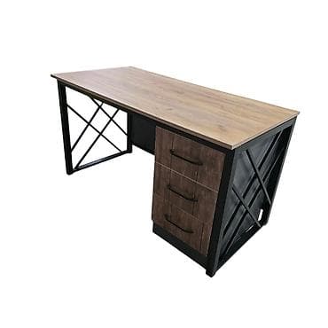 yazı stolları: Sənaye üslubunda iş masası - Material: MDF/laminat ağac üstlük, metal — 1