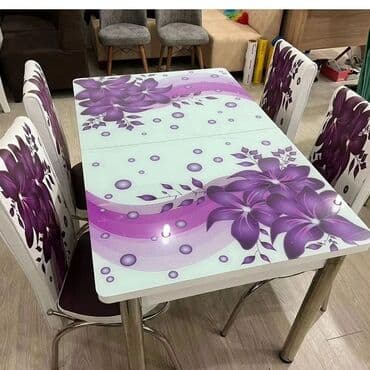 Masa və oturacaq dəstləri: Mətbəx üçün, Yeni, Açılan, 4 stul — 1