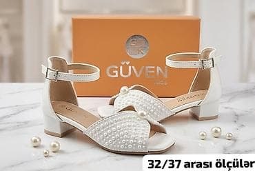 Basanojkalar: GÜVƏN Kids qız uşaqları üçün ağ rəngli zərif sandal. - Material — 1
