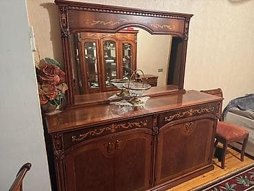 taxta stol stul: Klassik üslubda qonaq otağı mebeli dəsti - Material: yüksək — 3