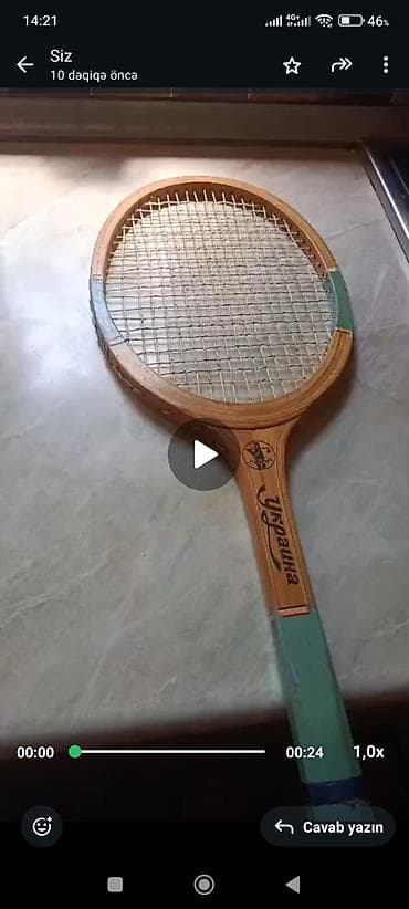 Ракетки: Taxta tennis raketi – “Ukraina” model - Klassik taxta karkas, oval — 1
