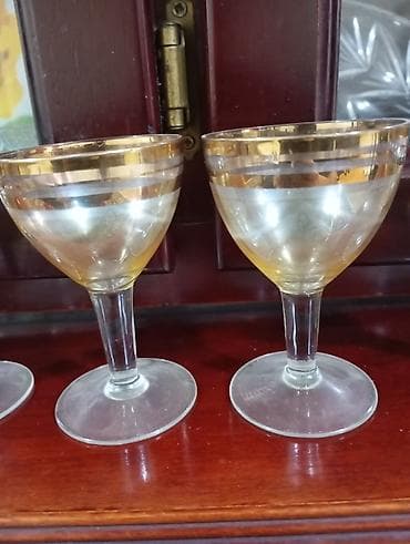 Rümkalar, rəng - Qızılı, Şüşə, 2 ədədli dəst