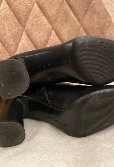 черные мужские сапоги: Размер: 36, цвет - Черный, Б/у — 3