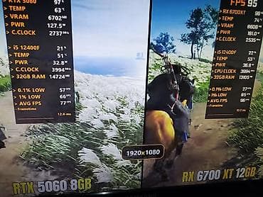 монитор бу: Rx 6700 xt 12vram 4060 5050 3060ti 2080 dan guclu 1080pde 2k ise — 5