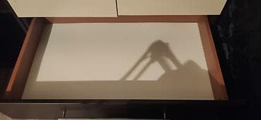 İşlənmiş, 3 qapılı, Siyirməli, Qəhvəyi, Taxta, Açılan, Düz dolab — 6