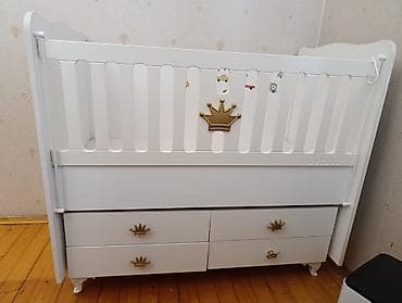 Mebel: Oğlan üçün, İşlənmiş, Çarpayı, Bazasız, Matras ilə, Siyirməli — 1