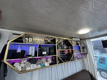 qab dest: Barber aksessuarları və rəflər dəsti 45 manat ledlere verilib tekce — 1