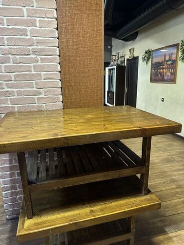 хонтахта стол: Прямой стол, Нераскладной, Без колесиков, Дерево, Без гарантии — 2