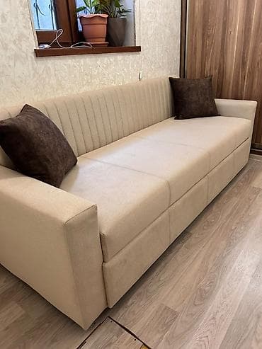 divan madera: Bej rəngli transformasiya olunan divan - Minimalist, müasir dizayn — 2