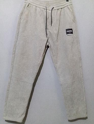 Oyuncaqlar: XXL Korduroy şalvar – açıq boz rəng - Material: yumşaq, xətli — 1