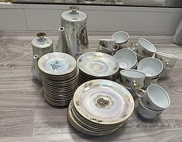 serviz qab: Çay dəsti, rəng - Bej, Farfor, Madonna, 12 nəfərlik, Almaniya — 5