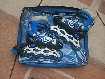 İnline təkərli konkis (roller skates) – mavi/gümüş dizayn31-34 ölcu - — 2