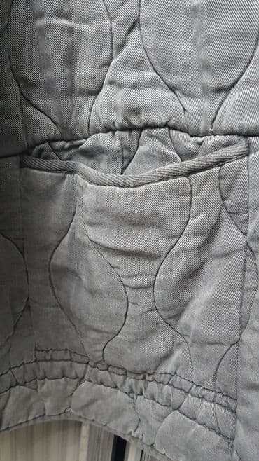 x7 smart saat: ZARA kişi/kadın quilted jaket - Rəng: boz - Ölçü: XL (EUR XL / USA XL — 4