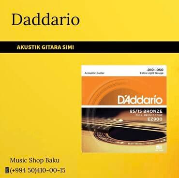 gitara cantası: Daddario akustik gitara simi Model: EZ900 🚚Çatdırılma xidməti — 1