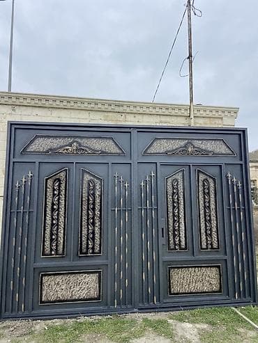 ikinci əl dəmir qapı: Dəmir Həyət darvazası, Siyirmə, Mexaniki, Qapı ilə, rəng - Qara, Kredit yoxdur — 3