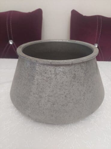 qedim samovar: İşlənmiş, Aş qazanı, rəng - Gümüşü, 28 sm, SSRİ — 1