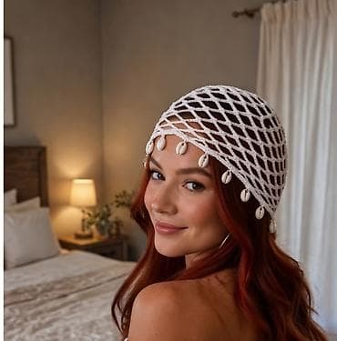 Şəxsi əşyalar: Xəzinə üslubunda toxunma saç toru (crochet hair cap) - Model: əl işi — 4
