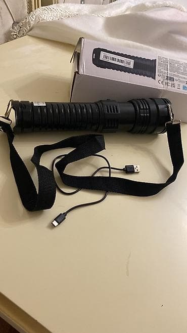 Şəkillər, tablolar: Super Güclü LED Fənər - Korpus: möhkəm metal gövdə, sürüşməyə qarşı — 9