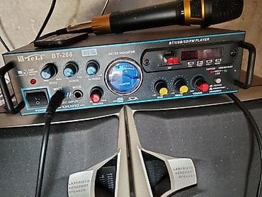 polis mikrofon: Karaoke səs sistemi – NTeLi BT-266 gücləndirici, mikrofon və iki — 4