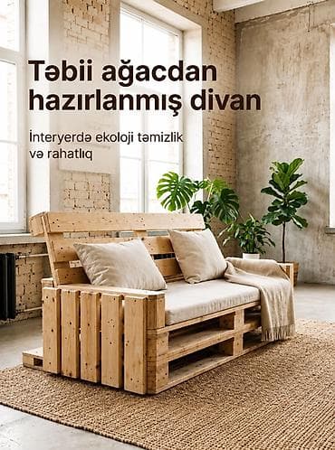 Təbii taxtadan hazırlanıb evdə və bağ üçündə istifadə oluna bilər 2