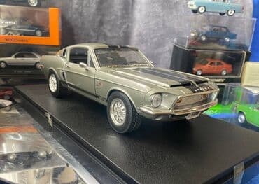 metbex tavan modelleri: Коллекционная модель SHELBY MUSTANG GT500KR silver 1968 Road — 8