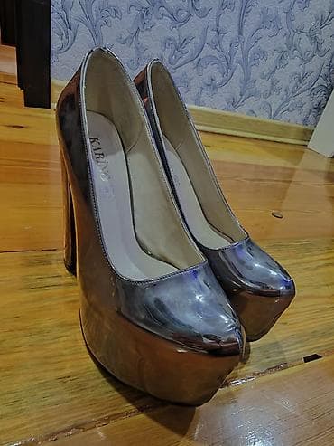 желтые туфли: Brend: Karino Model: Platformalı stiletto ayaqqabı - Rəng: metalik — 1