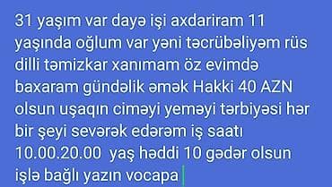Kənd təsərrüfatı: Dayə işi axdariram — 1