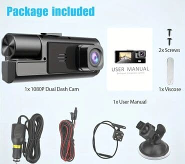 блендер 3 в 1: Avtomobil üçün 3 kanallı DVR/Dash Cam Xüsusiyyətlər: - 3 kamera: ön — 2