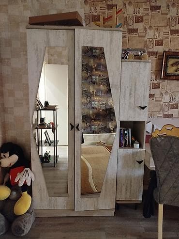 parca skaf: Uşaq/yeniyetmə otağı üçün mebel dəsti Tərkibi: - Tək nəfərlik çarpayı — 3