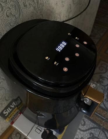 silver termopot: SilverCrest hava fritözü (air fryer) - Rəng: qara, qızılı tutacaq - — 3