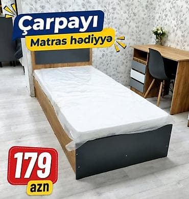 Çarpayı – matras hədiyyə - Tək nəfərlik çarpayı - Dəstə daxildir