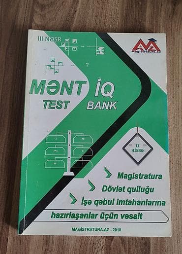 Məhsul: Magistratura.az nəşrləri – “Məntiq IQ Test Bank” (II hissə