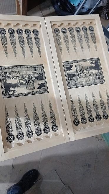 İdman çantaları: + 3 azn das ve zerler Ağacdan hazırlanmış 2-in-1 stolüstü oyun dəsti – — 7