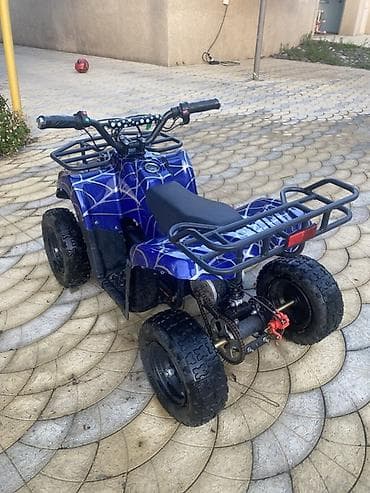 elektrik maşınlar: Uşaq üçün elektrik ATV (kvadrosikl) - Rəng: mavi, “hörümçək toru” — 2