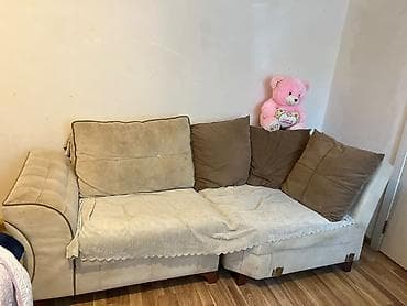 metbex kunc divan: Künc divan – yumşaq parça üzlük, bej rəng. - L‑şəkilli quruluş: sağ və — 1